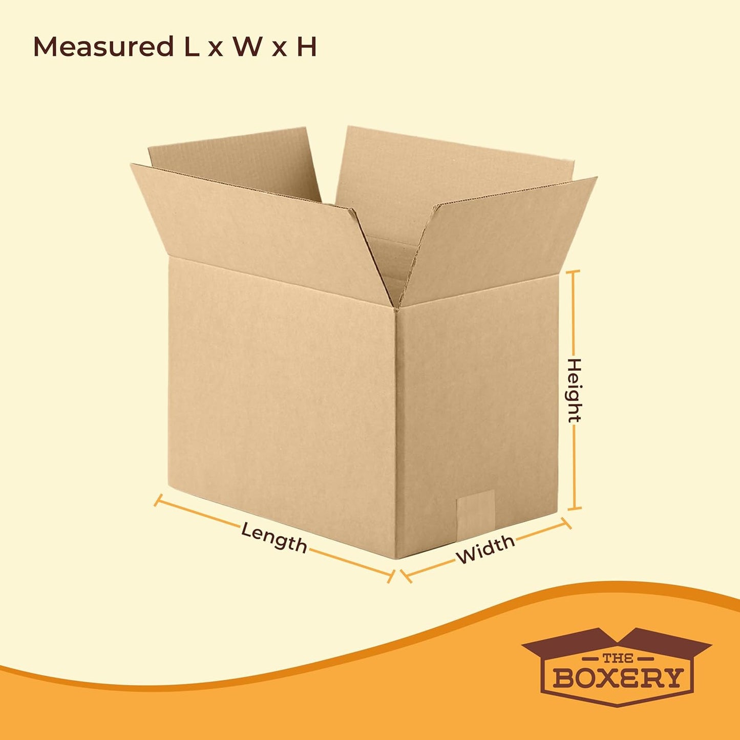 12"X8"X7" Brown/Kraft Corrugated Cardboard Shipping Boxes 25-Pack | Mailing, Pac