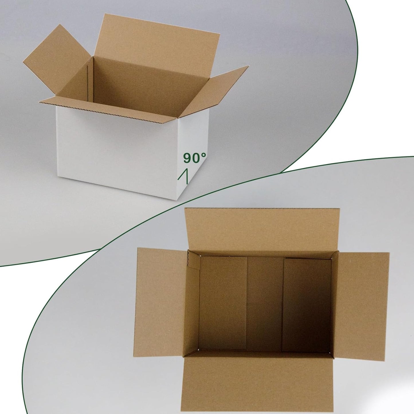 7X5X5 Inches Shipping Boxes Set of 40, White Corrugated Cardboard Box Literature