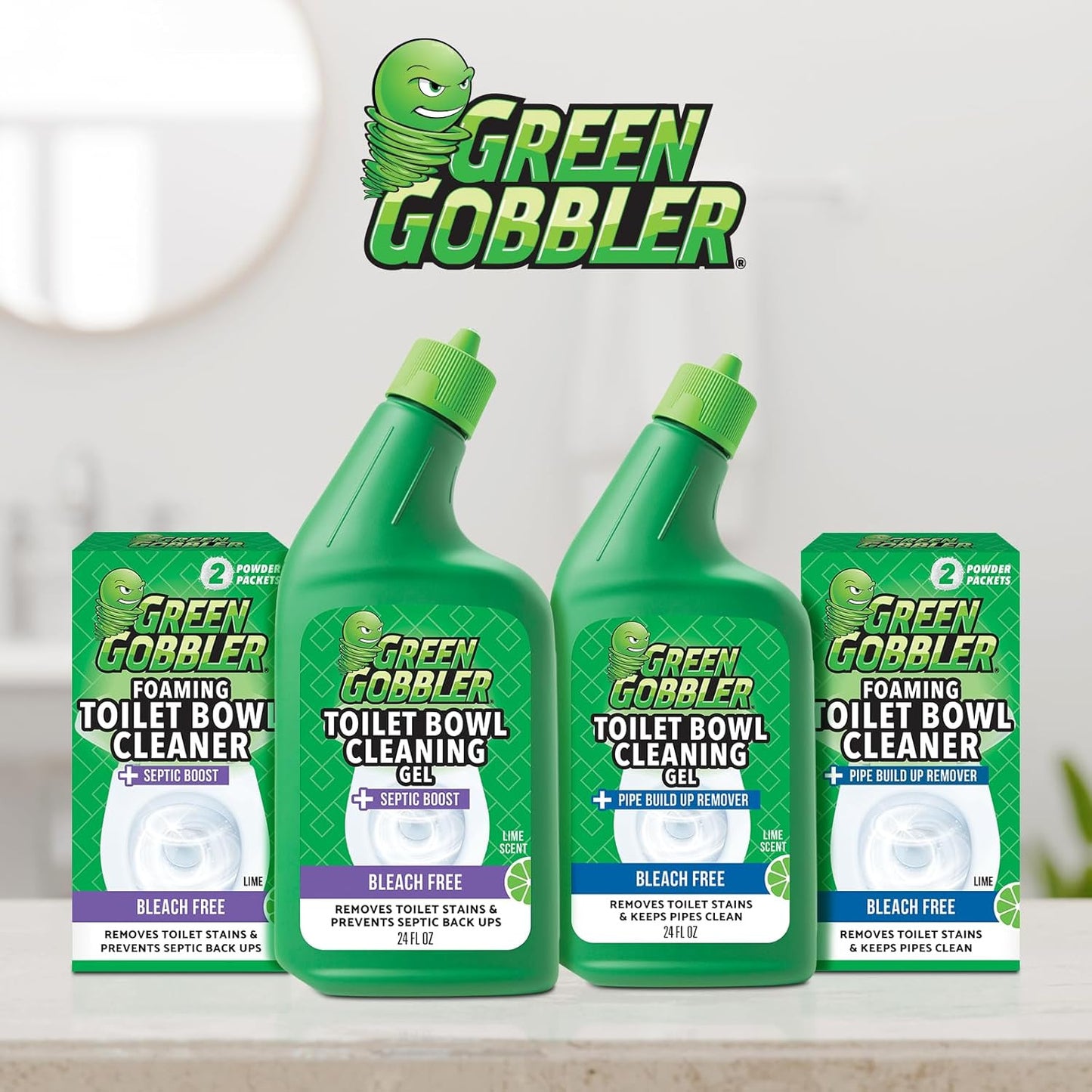 5-In-1 Foaming Toilet Bowl Cleaner + Pipe Build-Up Remover, Enhanced Enzyme Form