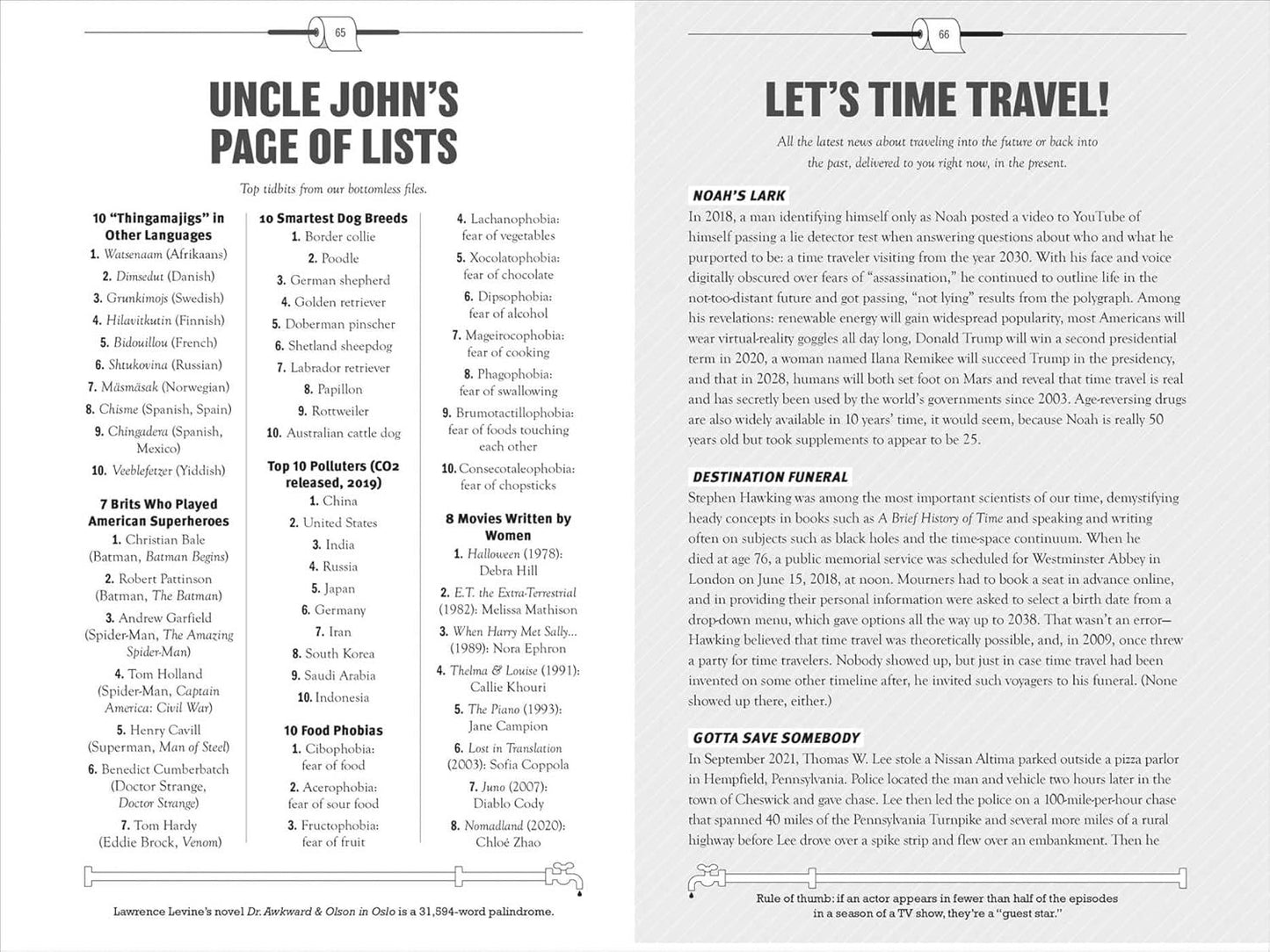 Uncle John'S Weird, Wonderful World Bathroom Reader: Scanning the Globe for Stra