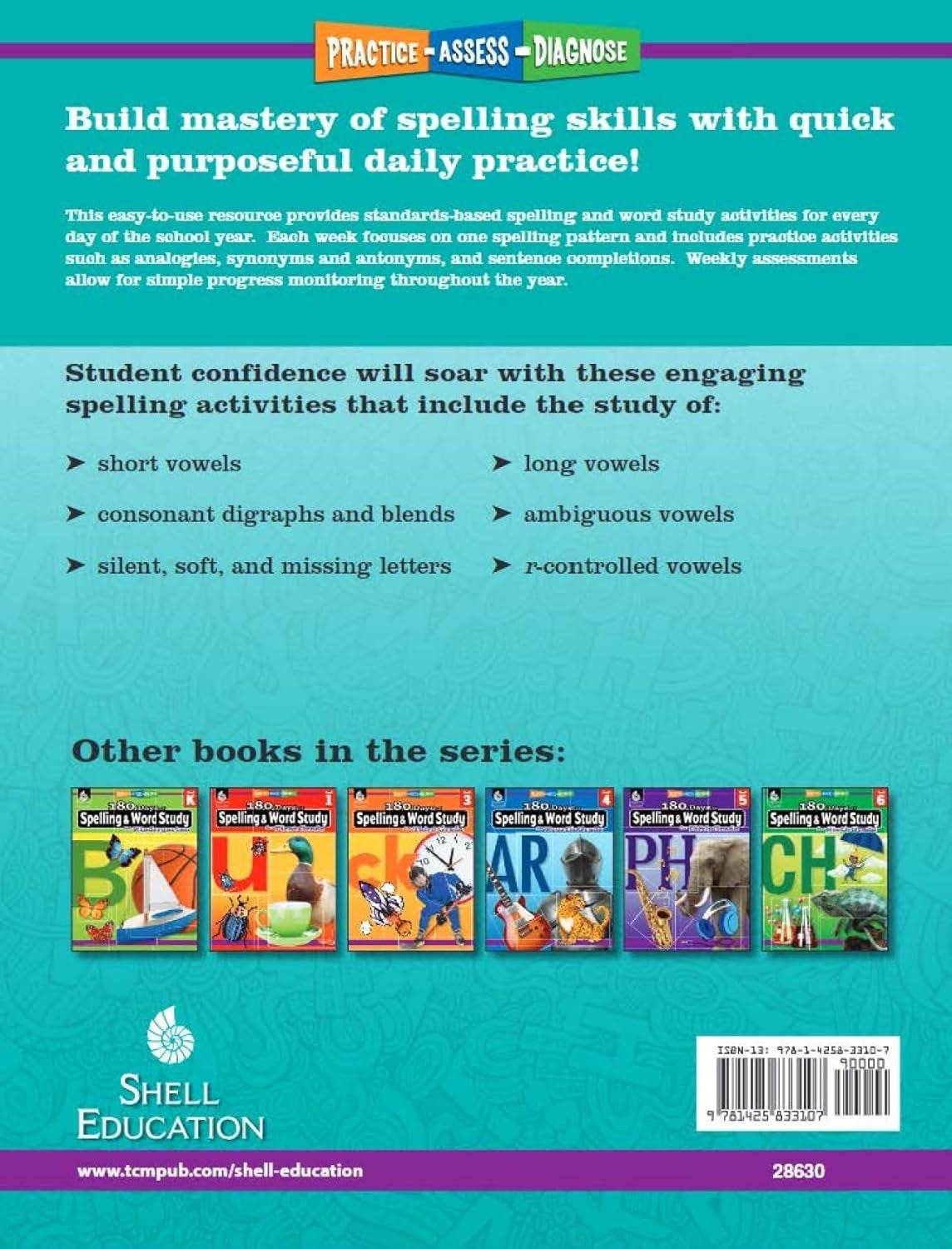 180 Days™: Reading, Vocabulary/Language for 2Nd Grade Practice Workbook for Clas