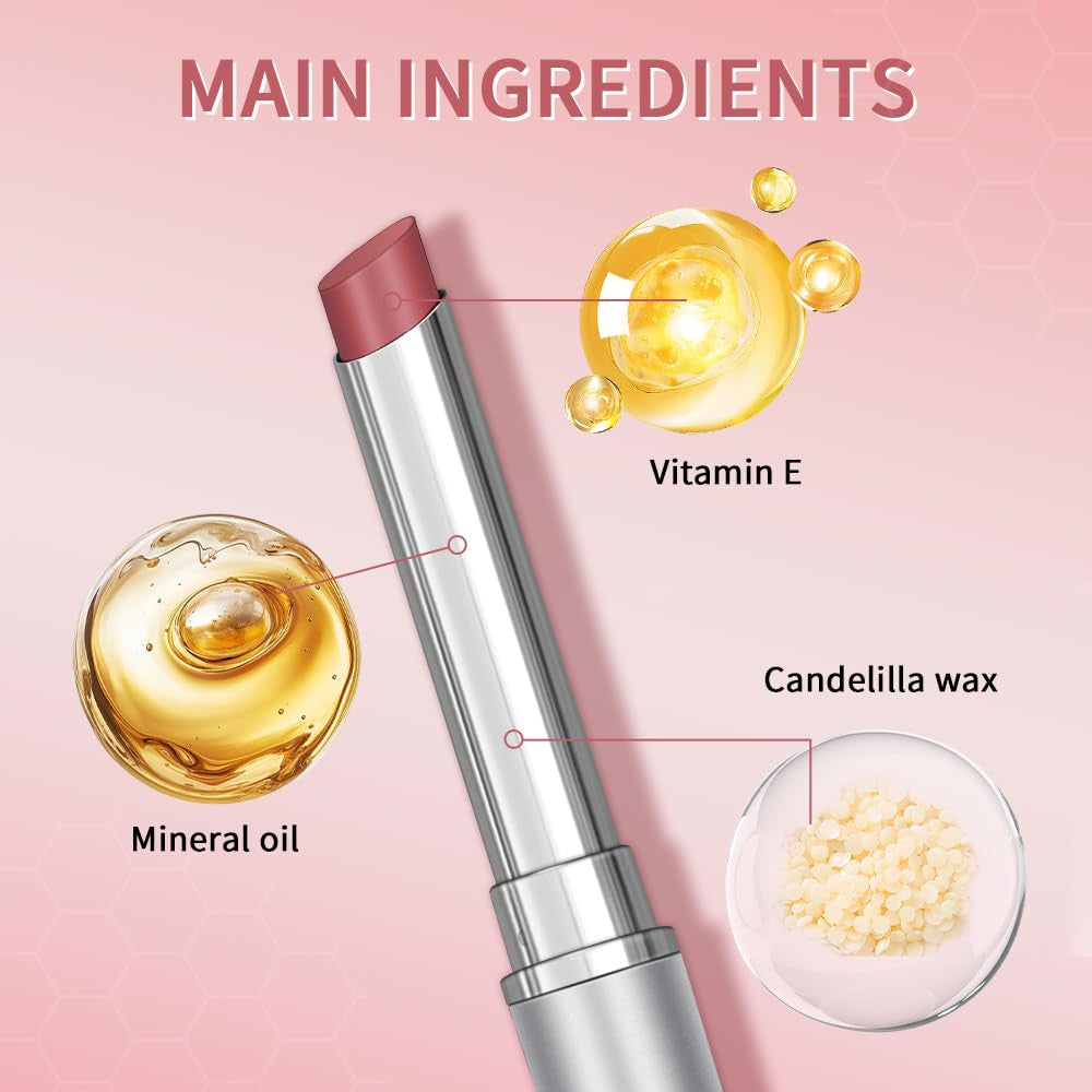 2PCS Honey Lipstick Tinted Lip Balm - Sheer Hydrating for All Skin Tones - Moist