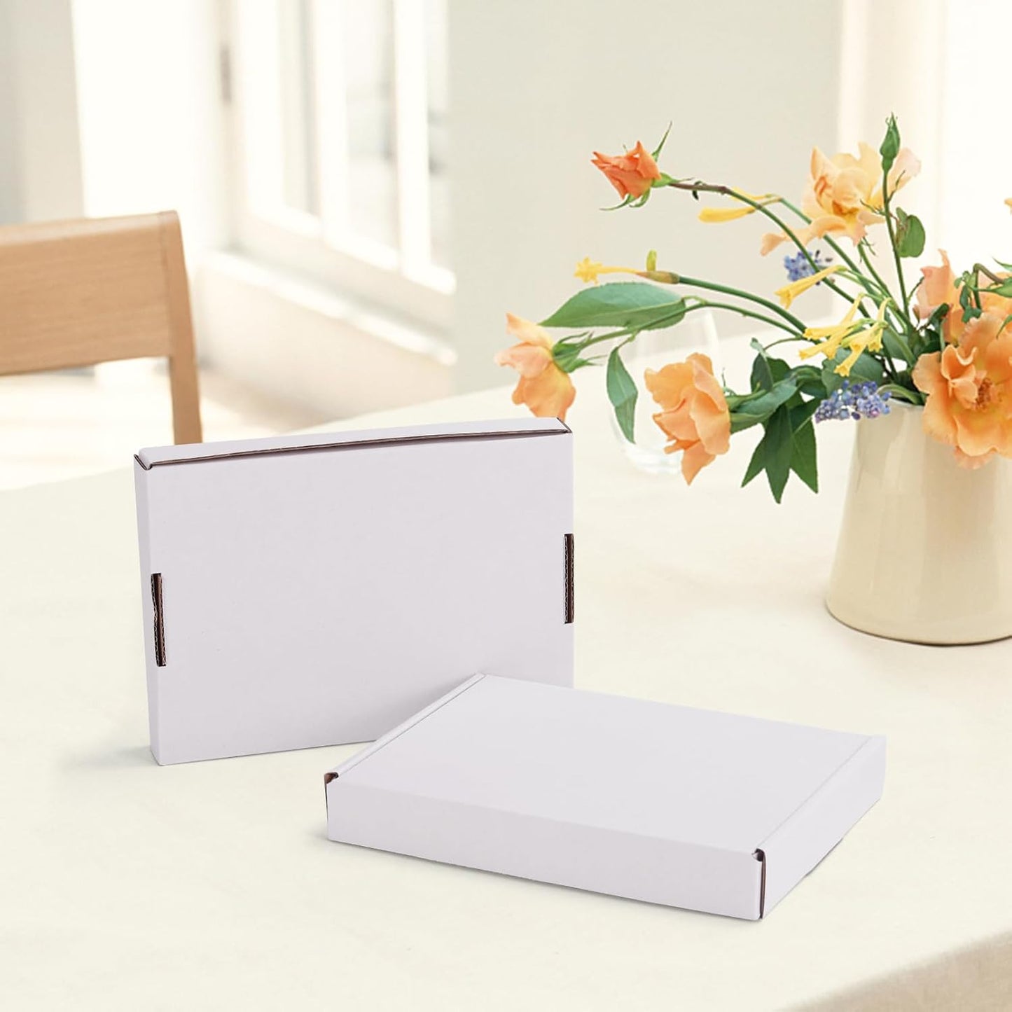 7X5X1 Shipping Boxes Set of 30, White Corrugated Cardboard Mailer Box for Packin
