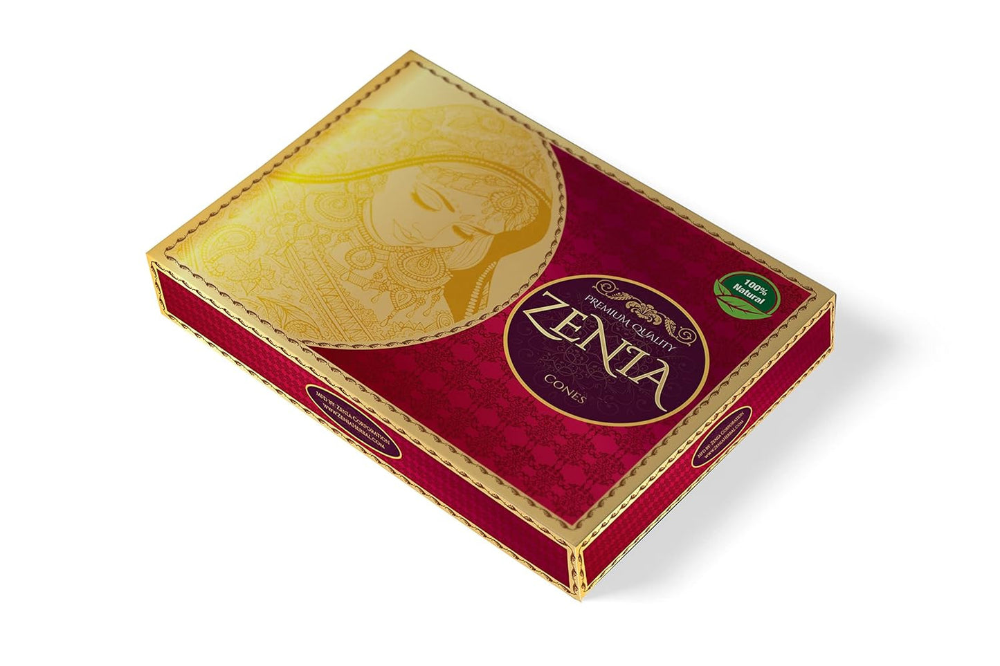 (Pack of 24) 100% Natural Henna Hair Color Paste Hair Dye Cones Dark Reddish-Bro