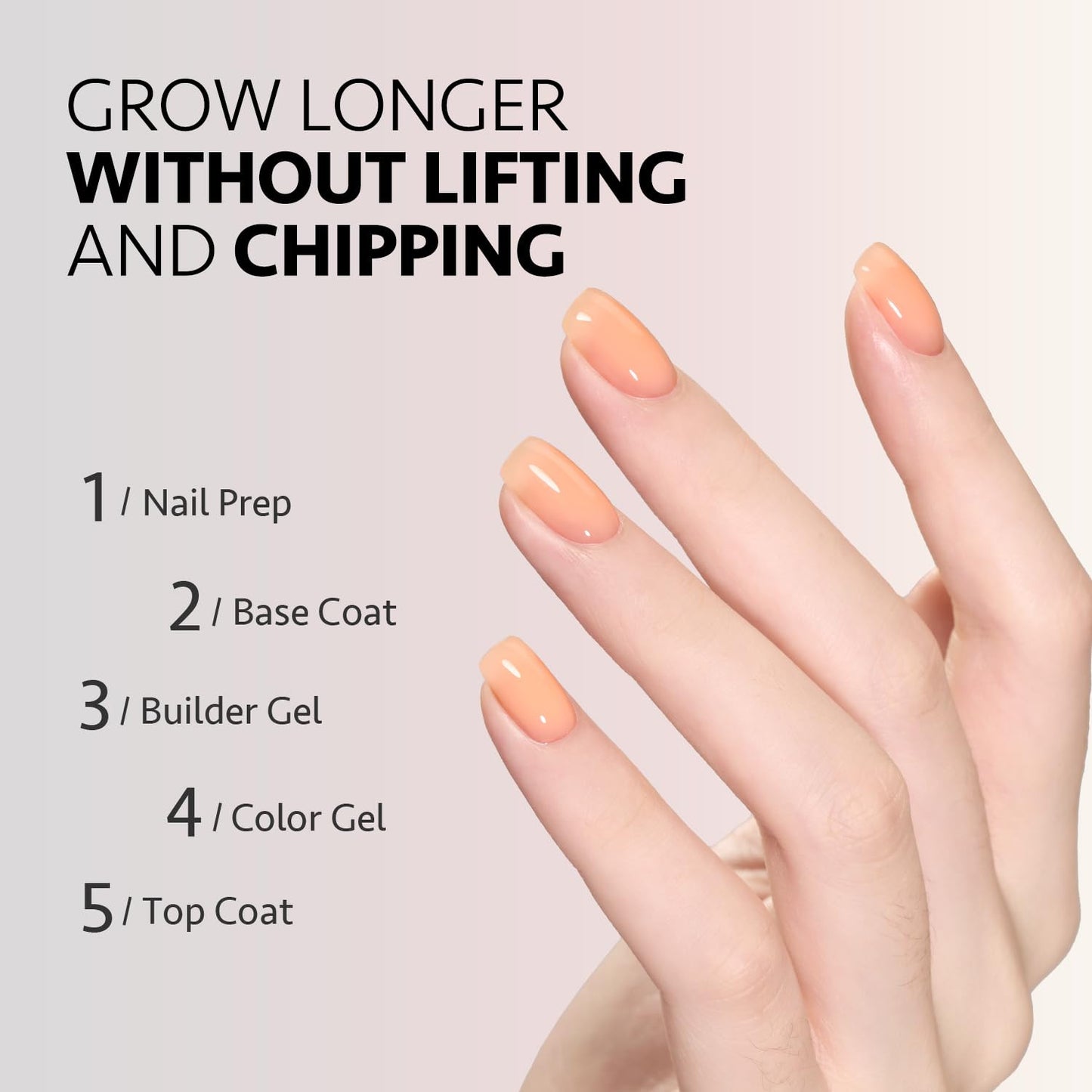 6 Colors Builder Gel Set for Nails, Milky White Pink Nude Jelly Nail Strengthene