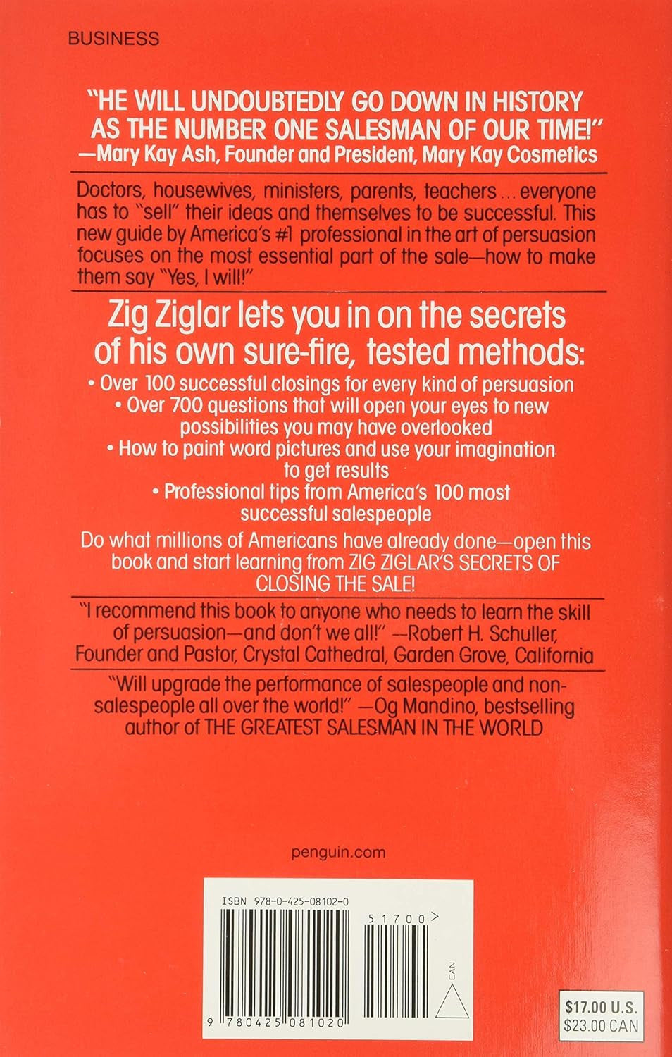 Zig Ziglar'S Secrets of Closing the Sale: for Anyone Who Must Get Others to Say