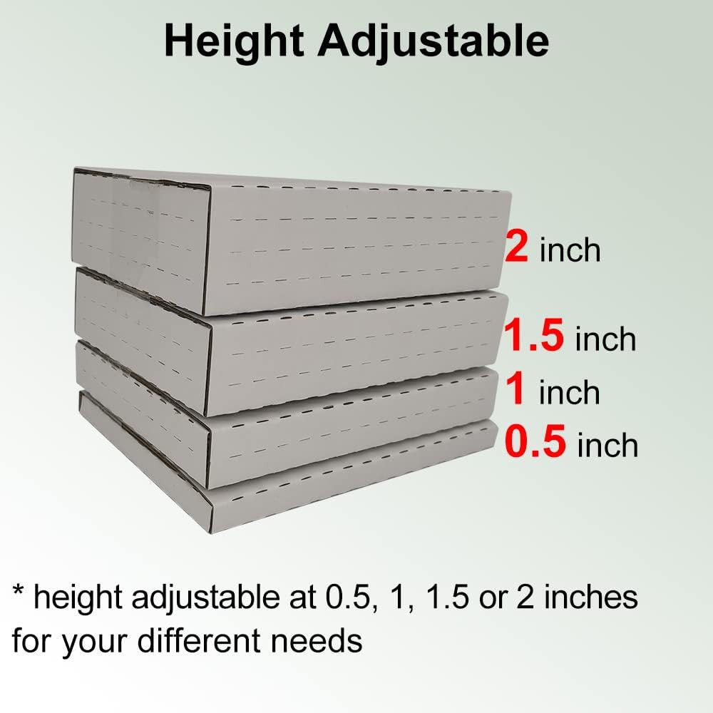 50 Pack 7.5X5.5X2'' Easy-Fold Corrugated Mailers, Height Adjustable Small Shippi