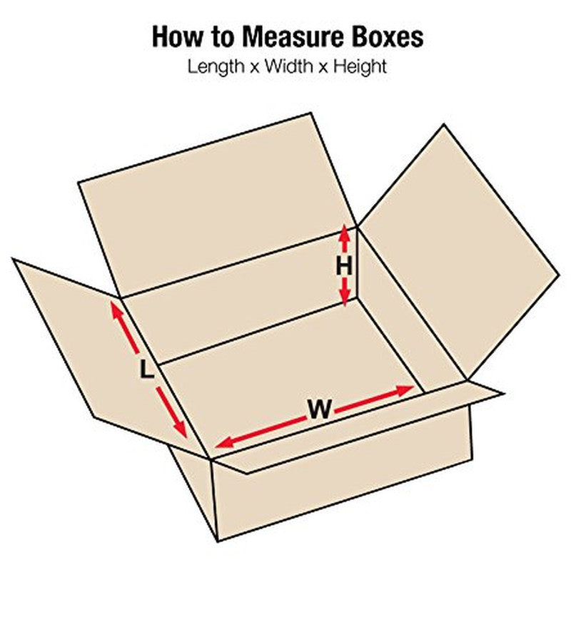 883 Flat Corrugated Cardboard Box 8" L X 8" W X 3" H, Kraft, for Shipping, Packi