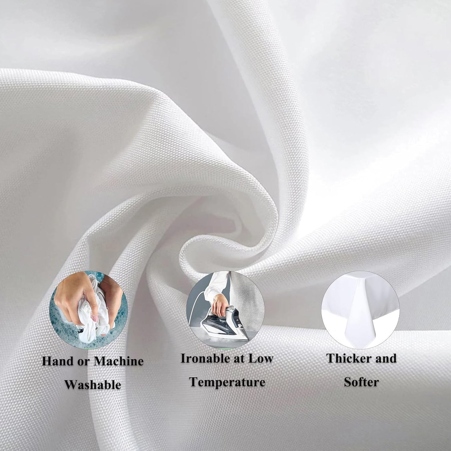 8 Pack White round Table Cloth 120 Inch Tablecloths Linens for round Tablecloth