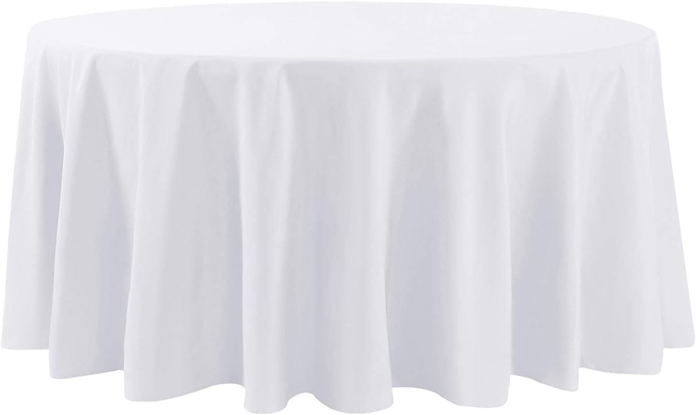 120 Inch round Tablecloth Washable Polyester Table Cloth Decorative Table Cover