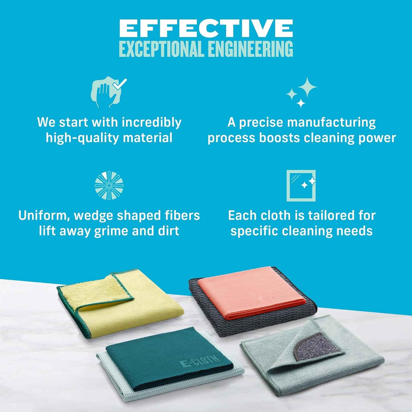 6-Pc Home Cleaning Essentials, Contains Multiple Microfiber Cleaning Cloths for