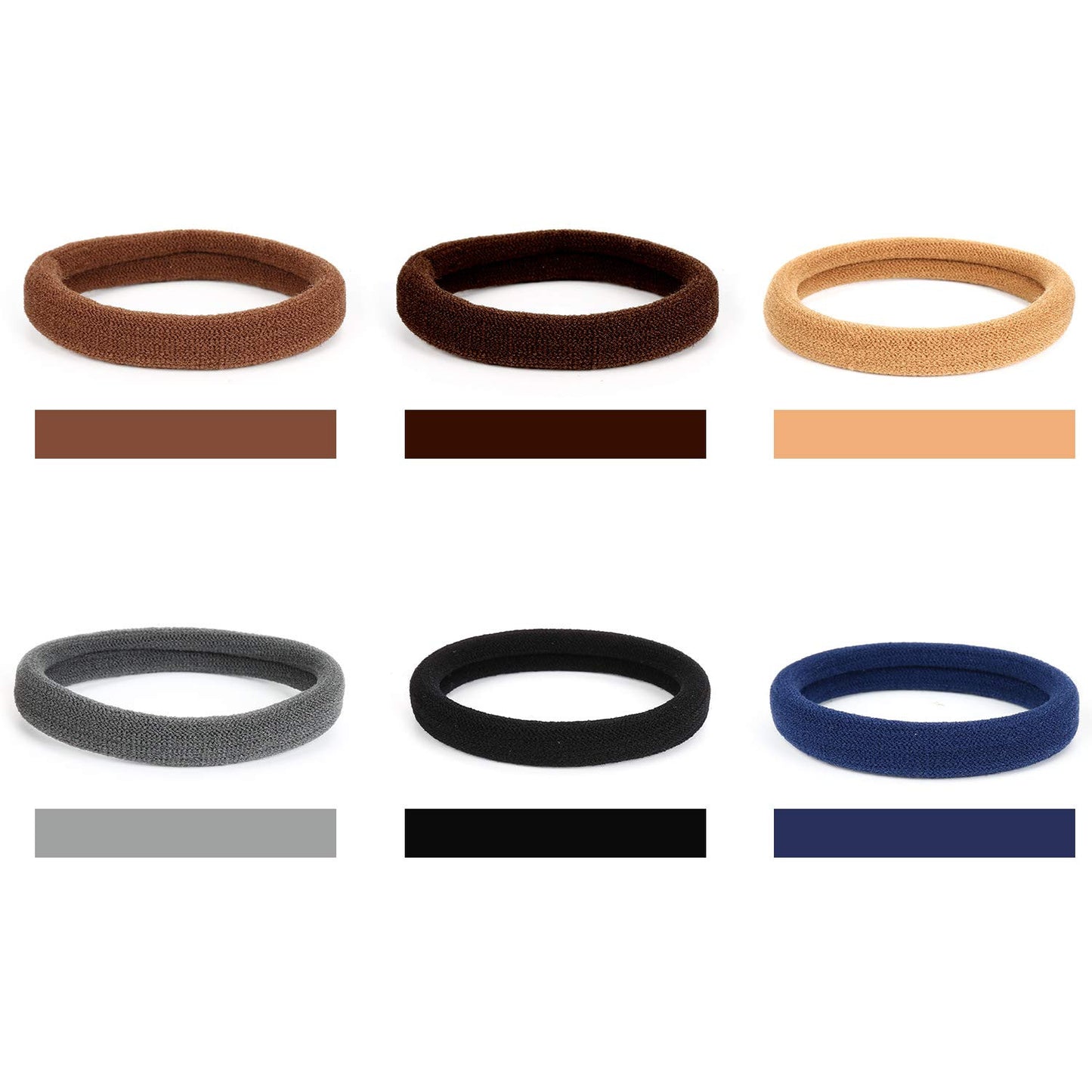 50PCS Hair Ties for Women, Cotton Seamless Hair Bands, Elastic Ponytail Holders,