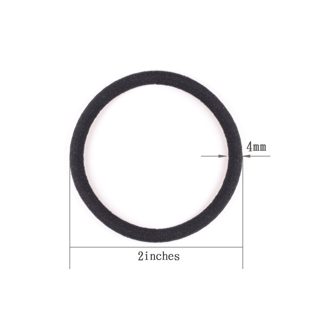 120 Pieces Black Hair Ties for Thick and Curly Hair Ponytail Holders Hair Elasti
