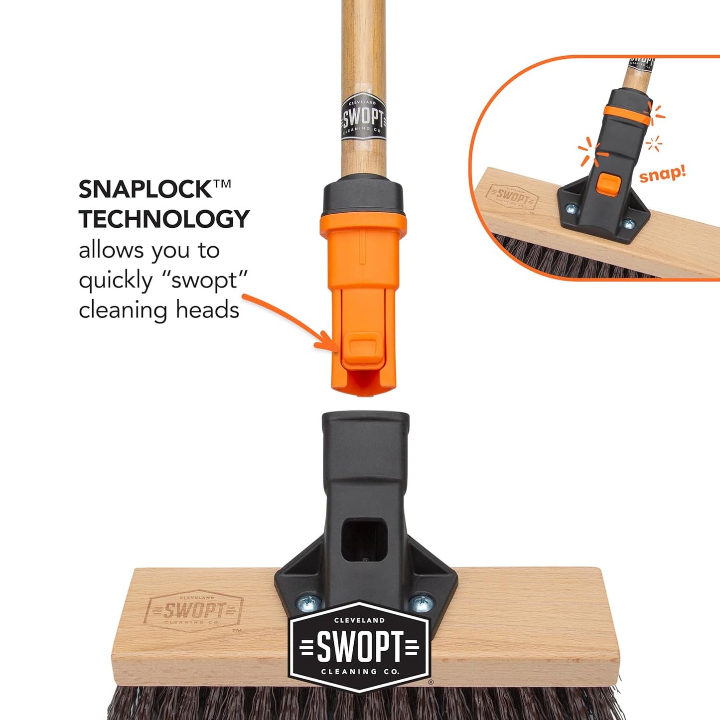 10' Premium Rough Surface Scrub Brush Head - Deck Brush for Rough and Textured S