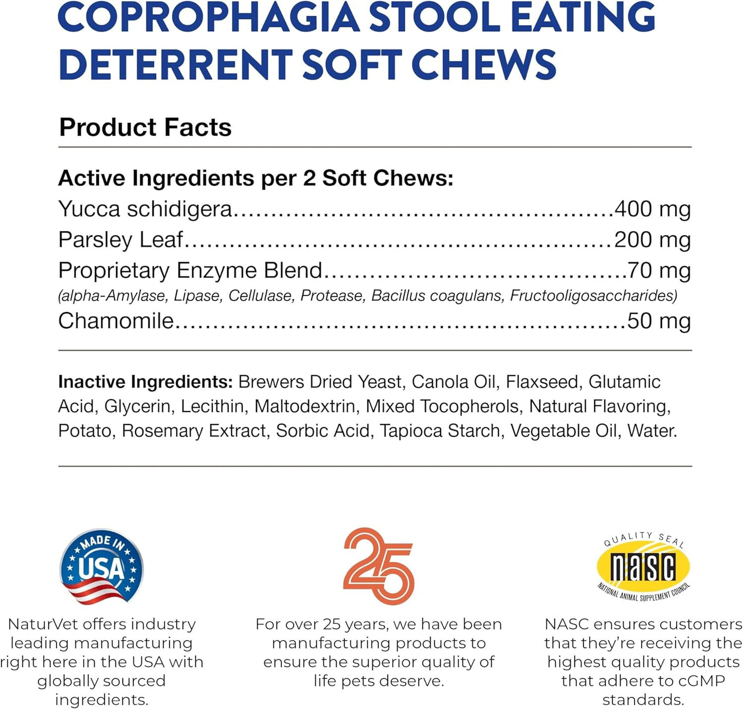– Coprophagia Stool Eating Deterrent – Deters Dogs from Consuming Stool – No Poo