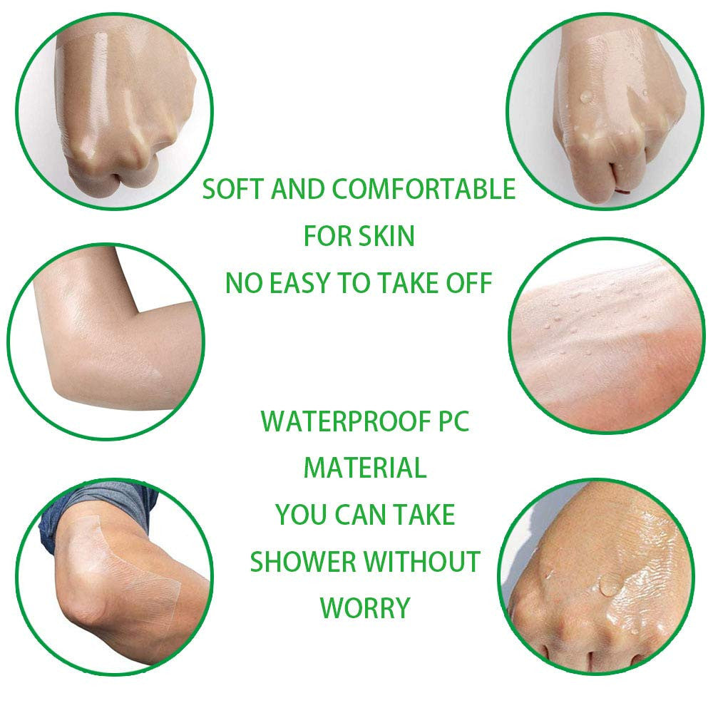 150 Pieces 3.1 X 3.1 in Stretch Waterproof Adhesive Bandages Transparent Film fo