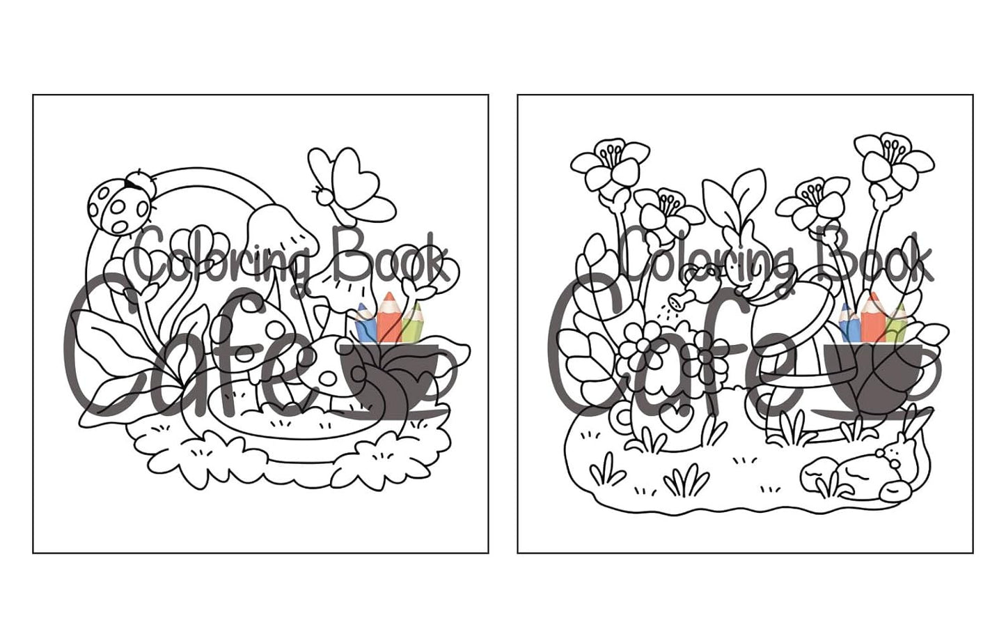 Tiny Gardens: Cute & Comfy Coloring Book for Adults and Teens Featuring Adorable