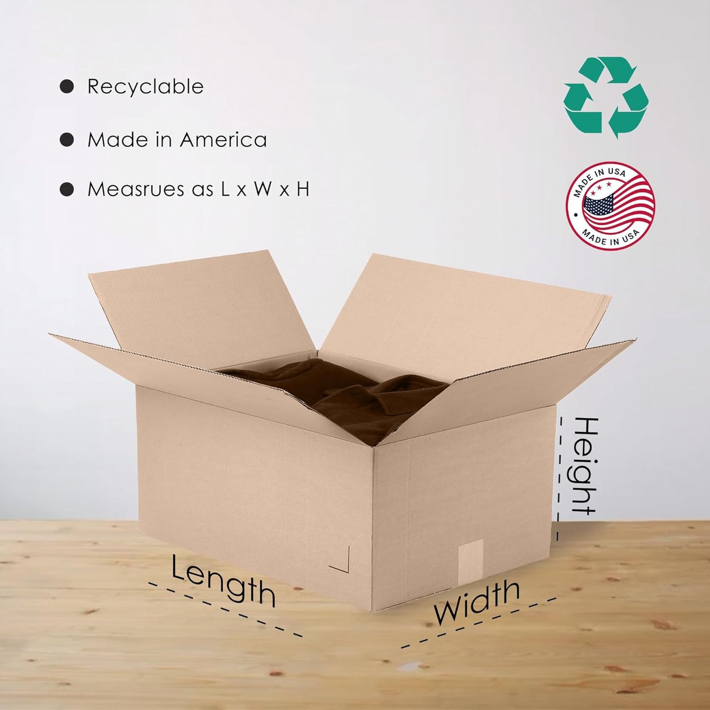 7X7X4'' Shipping Boxes Brown/Kraft Corrugated Cardboard Shipping Boxes 25-Pack |