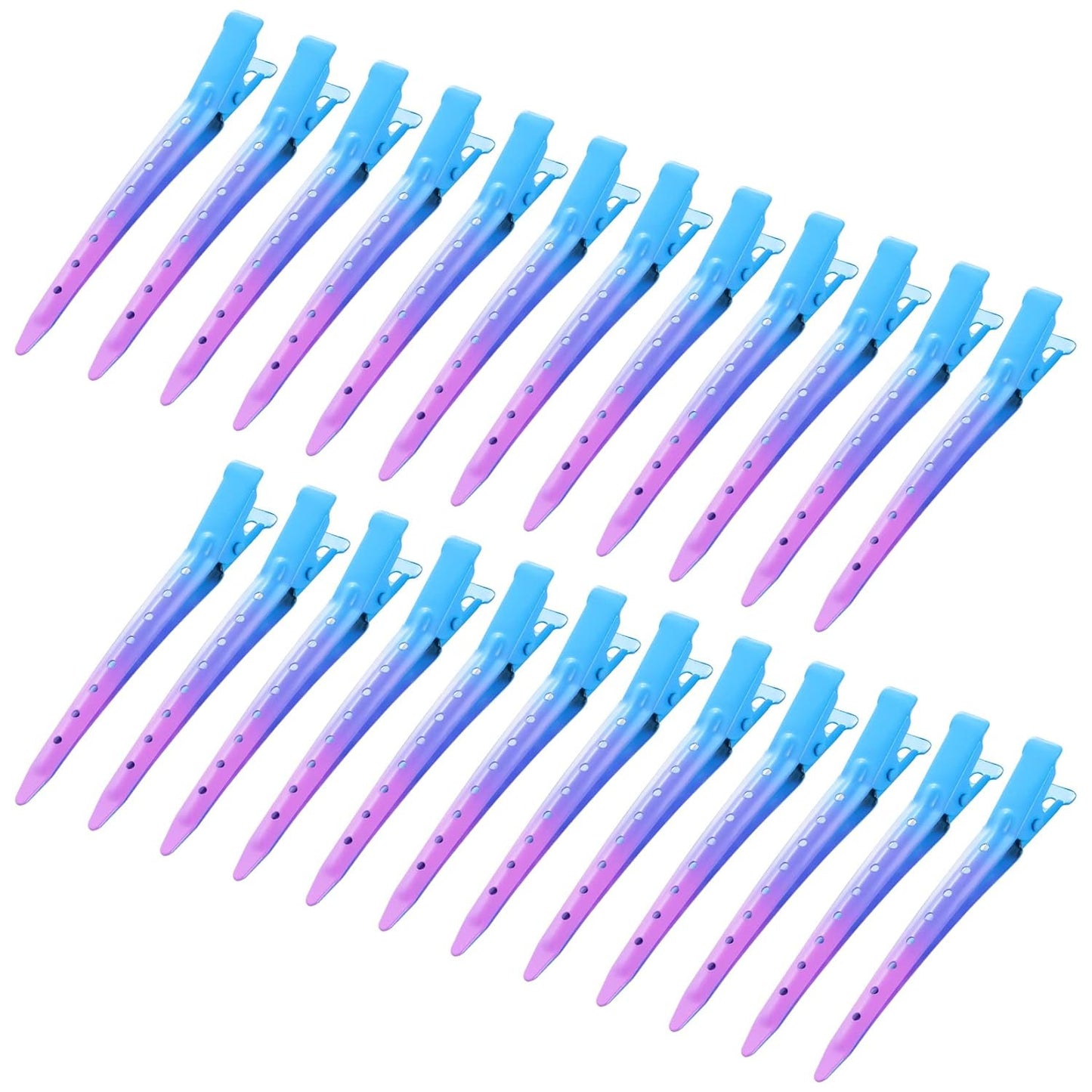 24 Packs Duck Bill Clips, 3.35 Inches Rustproof Metal Alligator Curl Clips with