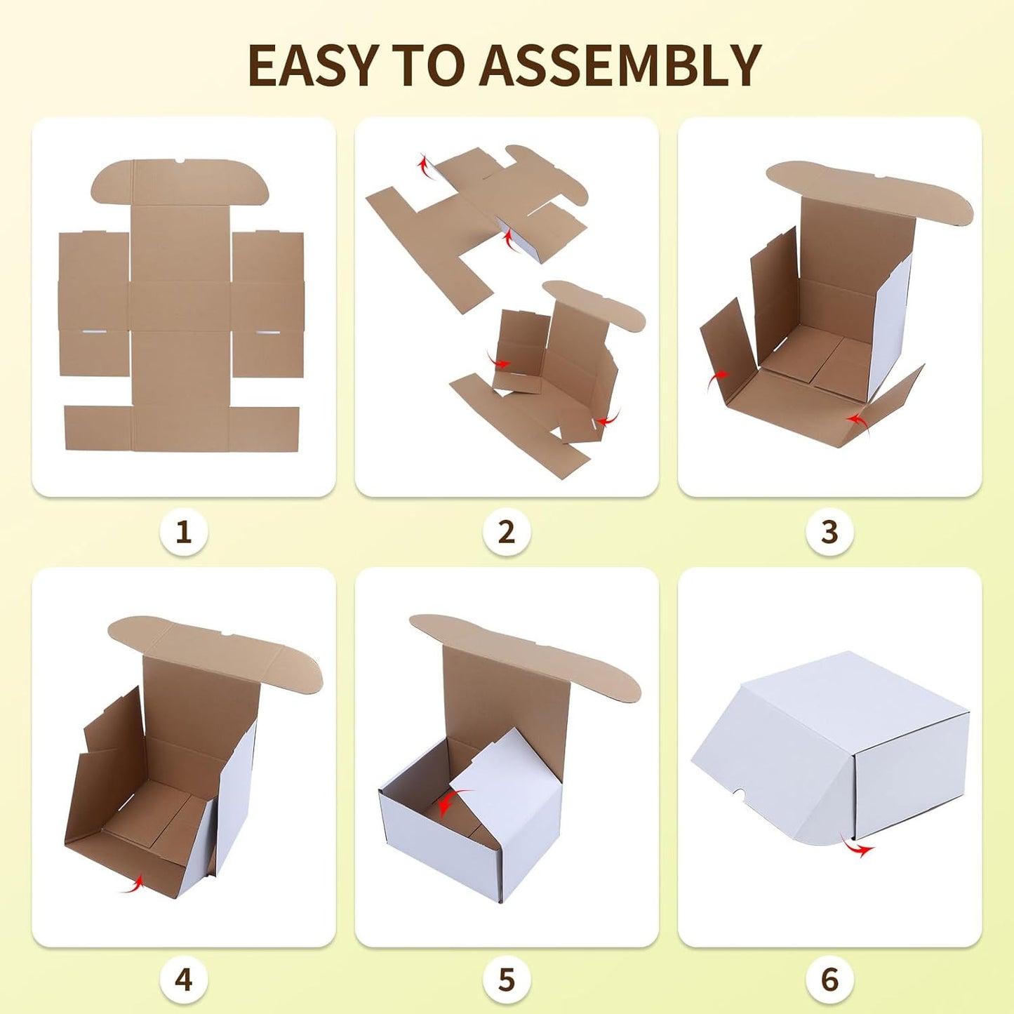 7X5X4 Small Shipping Boxes Set of 40, White Corrugated Cardboard Box Shipping Bo