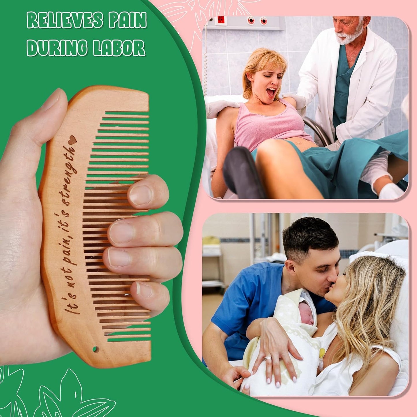 2 Pack Labor Comb Pregnancy Must Haves Labor and Delivery Essentials Birthing Co