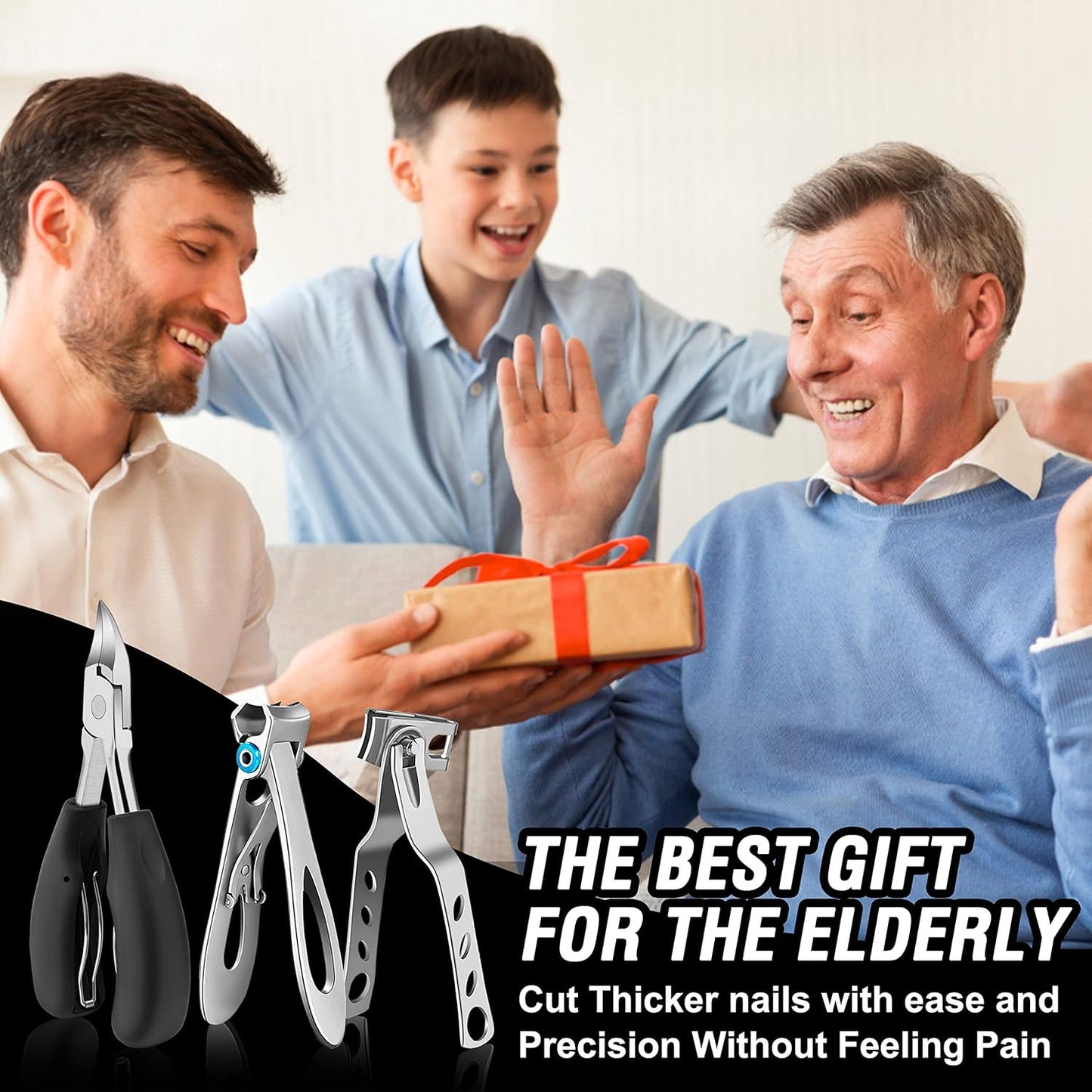 Toenail Clippers for Seniors Thick Toenails,  Heavy Duty Toe Nail Clippers Adult