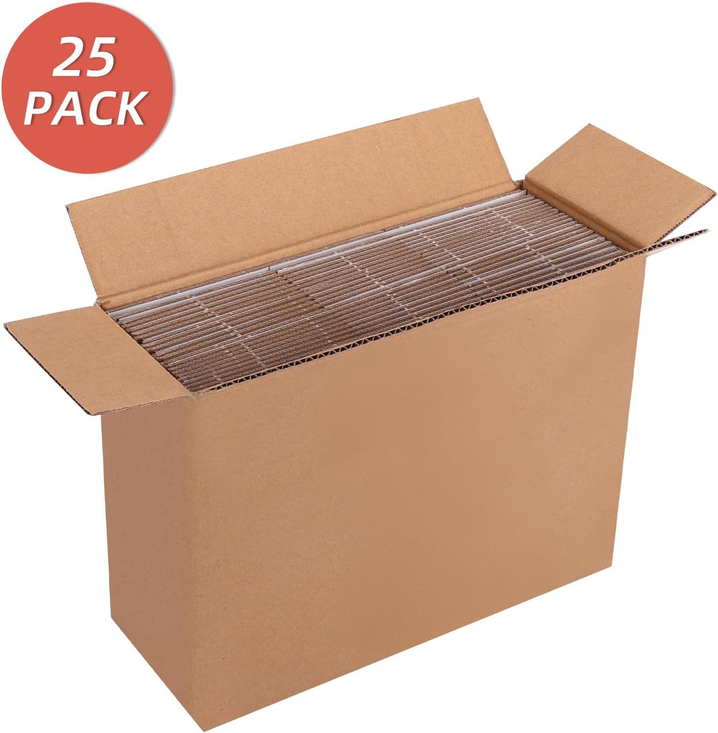 25 Pack Small Shipping Boxes 7X4X4 Inches, White Corrugated Cardboard Box for Sh