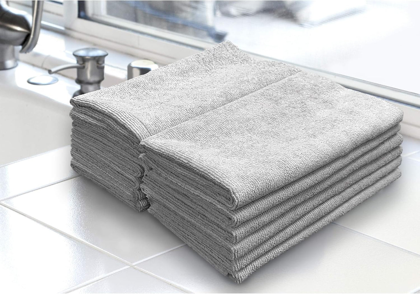 Ultra-Cut Absorbent Microfiber Towels, Silver-Embedded, Lint & Scratch-Free, for
