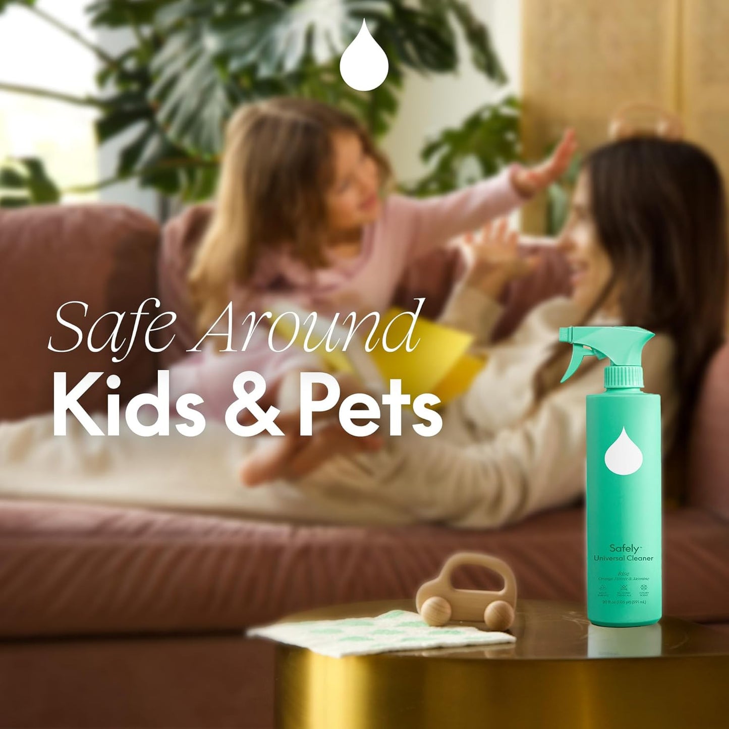 Universal Cleaner–Plant-Based Multi-Purpose Spray with Rise Scent|Bleach-Free,Sa