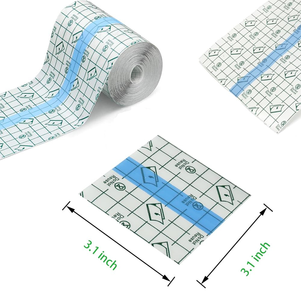 150 Pieces 3.1 X 3.1 in Stretch Waterproof Adhesive Bandages Transparent Film fo