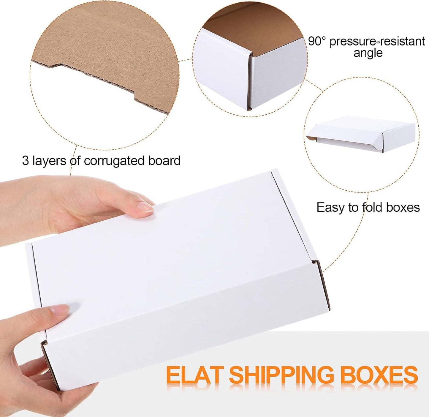 200 Pcs Shipping Boxes Corrugated Cardboard Mailer Boxes Packaging Present Gift