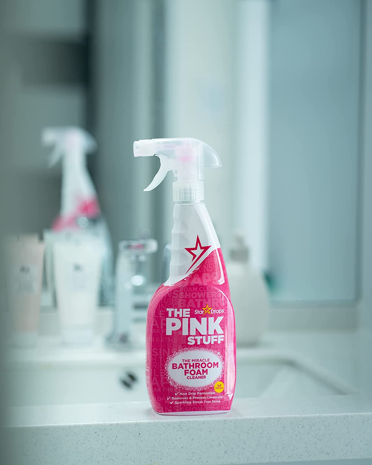 - the Pink Stuff -Bathroom Foam Cleaner and Cream Cleaner Bundle (1 Bathroom Foa