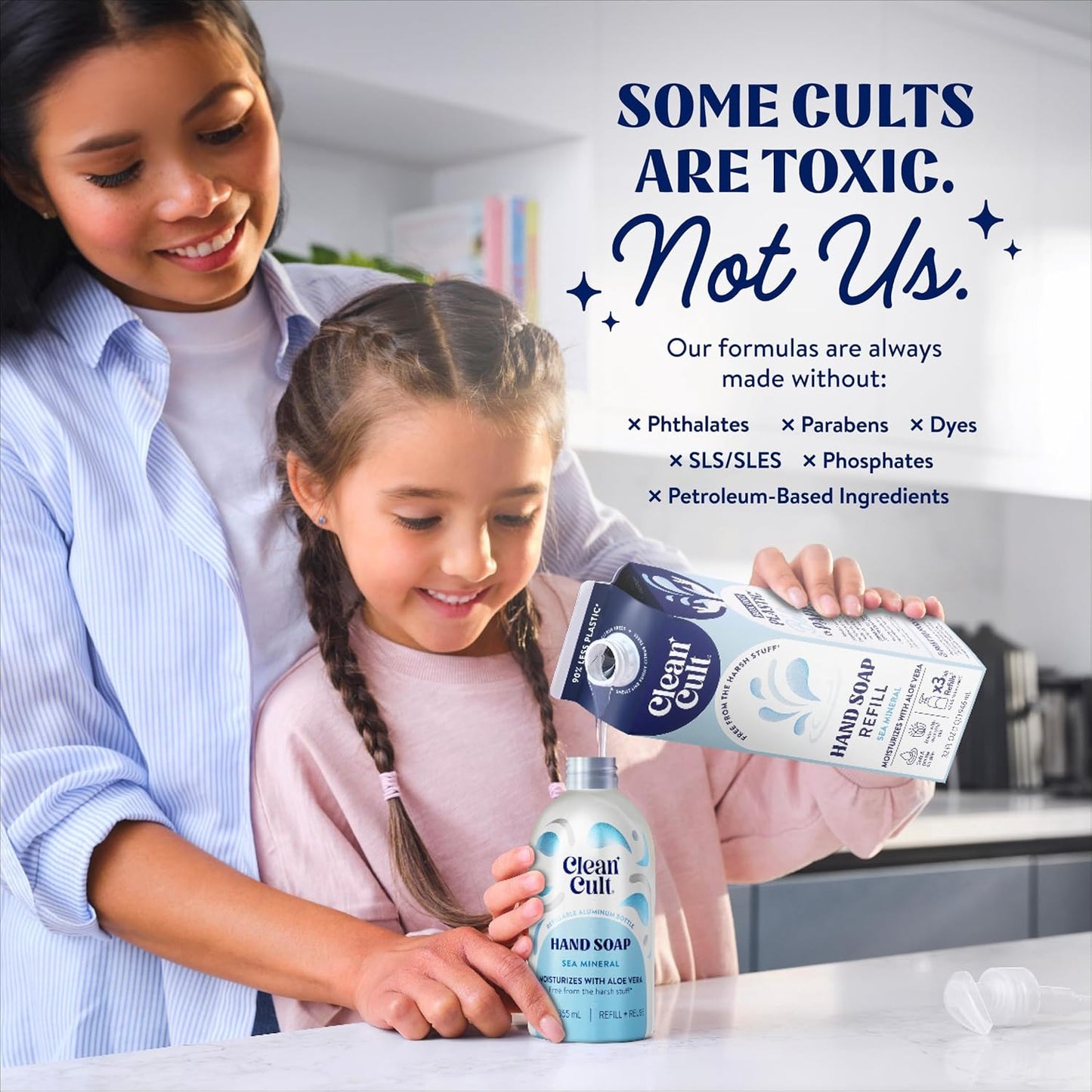 - Liquid Hand Soap Refills - Sea Minerals - Gentle on Sensitive Skin - Made with