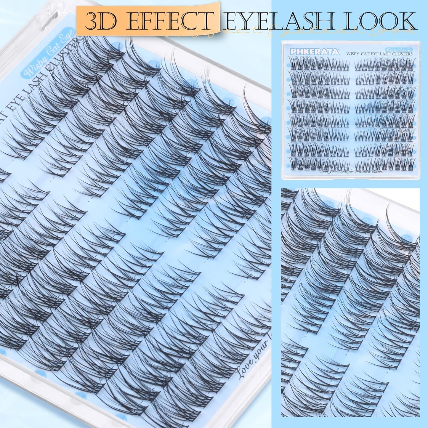 Wispy Lash Clusters Natural Eyelash Clusters 7-15 Mm C Curvature Eyelash Cluster