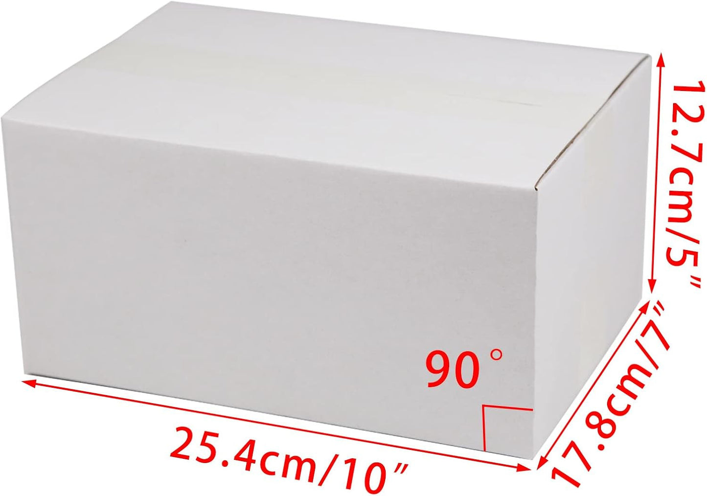 White Shipping Boxes 10X7X5 Inches Small Corrugated Cardboard Boxes, 25 Pack