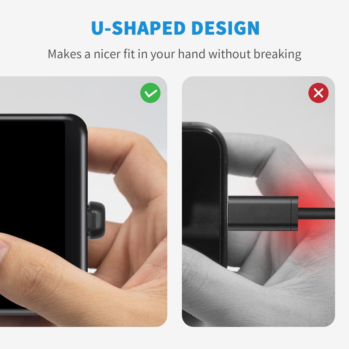 180 Degree USB C Adapter 40Gbps, 100W, 8K@60Hz, USB C Female to Male Extender Ad