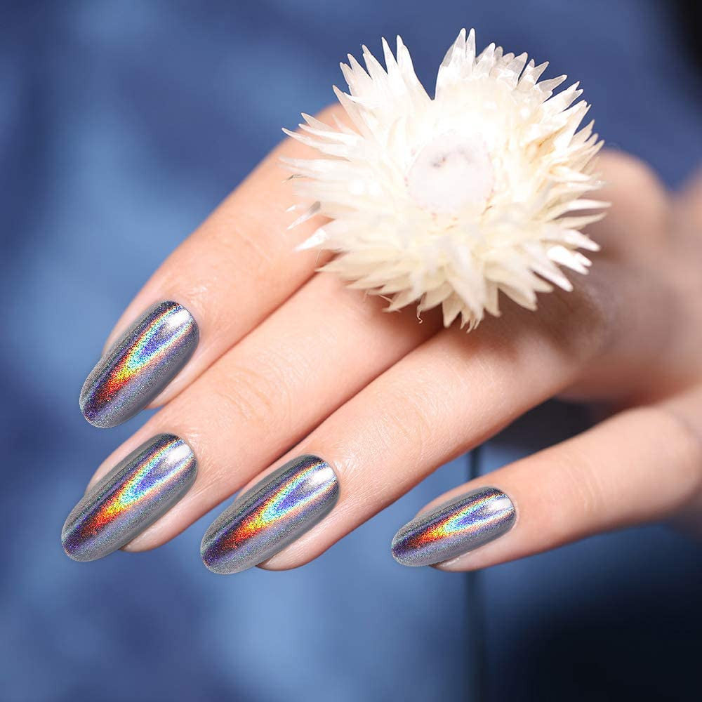 16 Jars Chrome Nail Powder Nail Art Fimo Striping Tape Lines Decoration Metallic