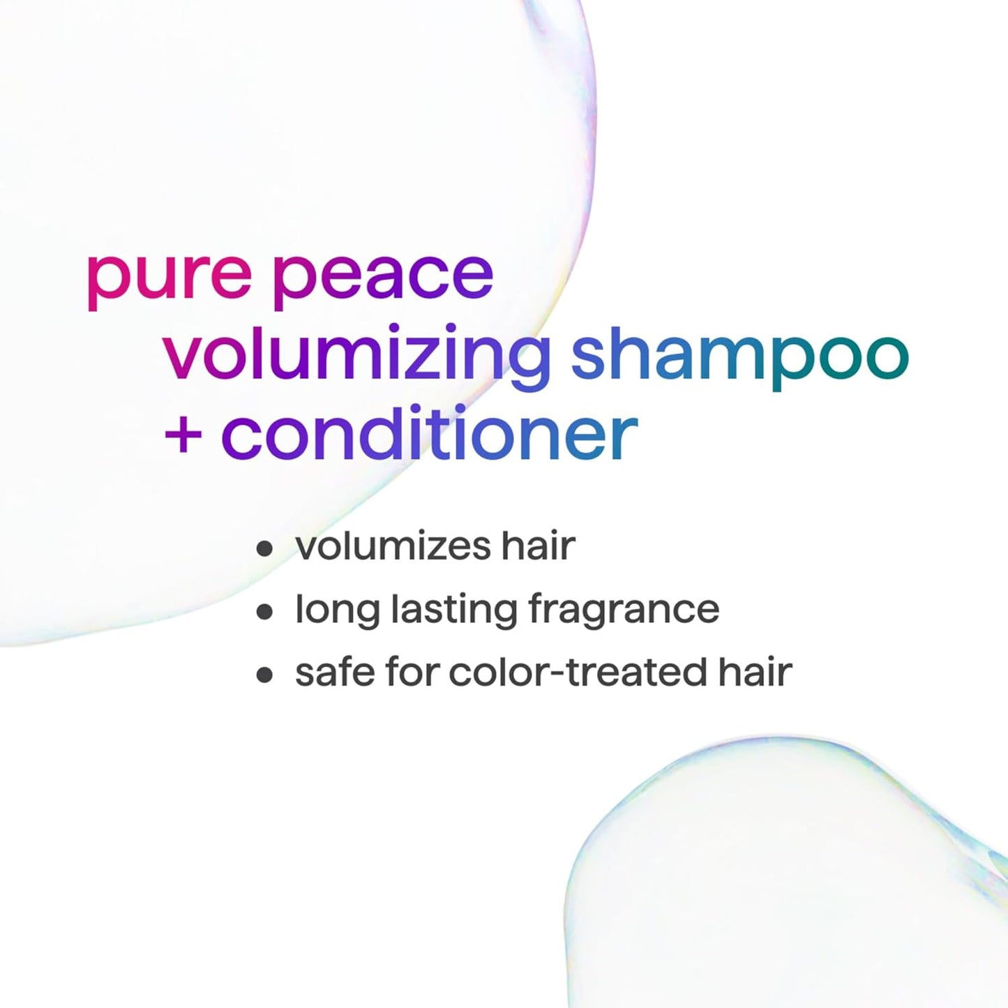 Volumizing Conditioner, Pure Peace with Rose, Peony, and Pink Sea Salt Scent Not