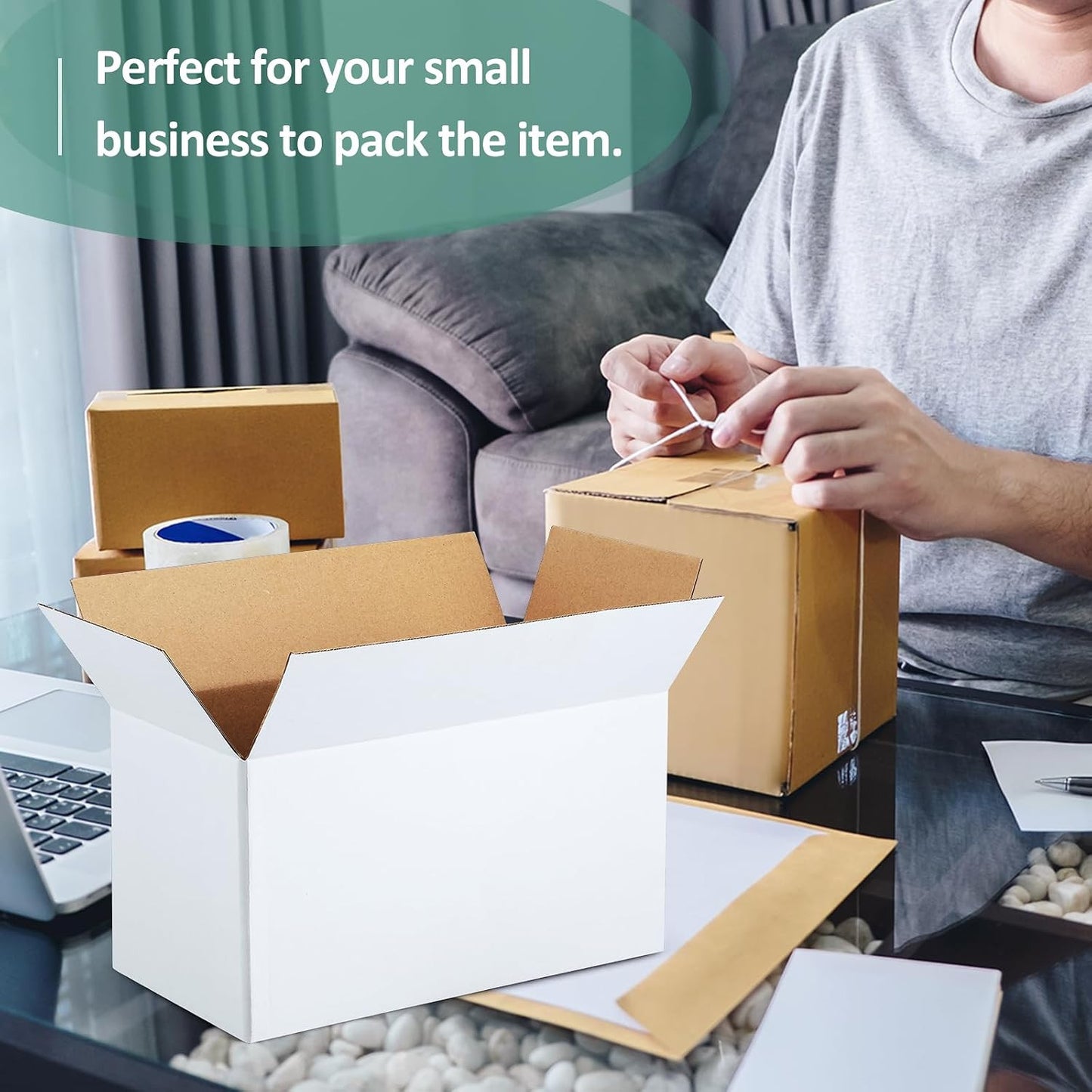 30 Pack Small Shipping Boxes Assorted Sizes, 10X7X5 & 11X6X6 15 PCS Each Small B