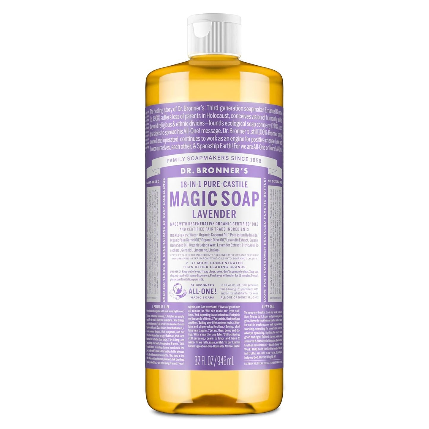 ’S Pure-Castile Magic Liquid Soap - Made with Regenerative Organic Certified Oil