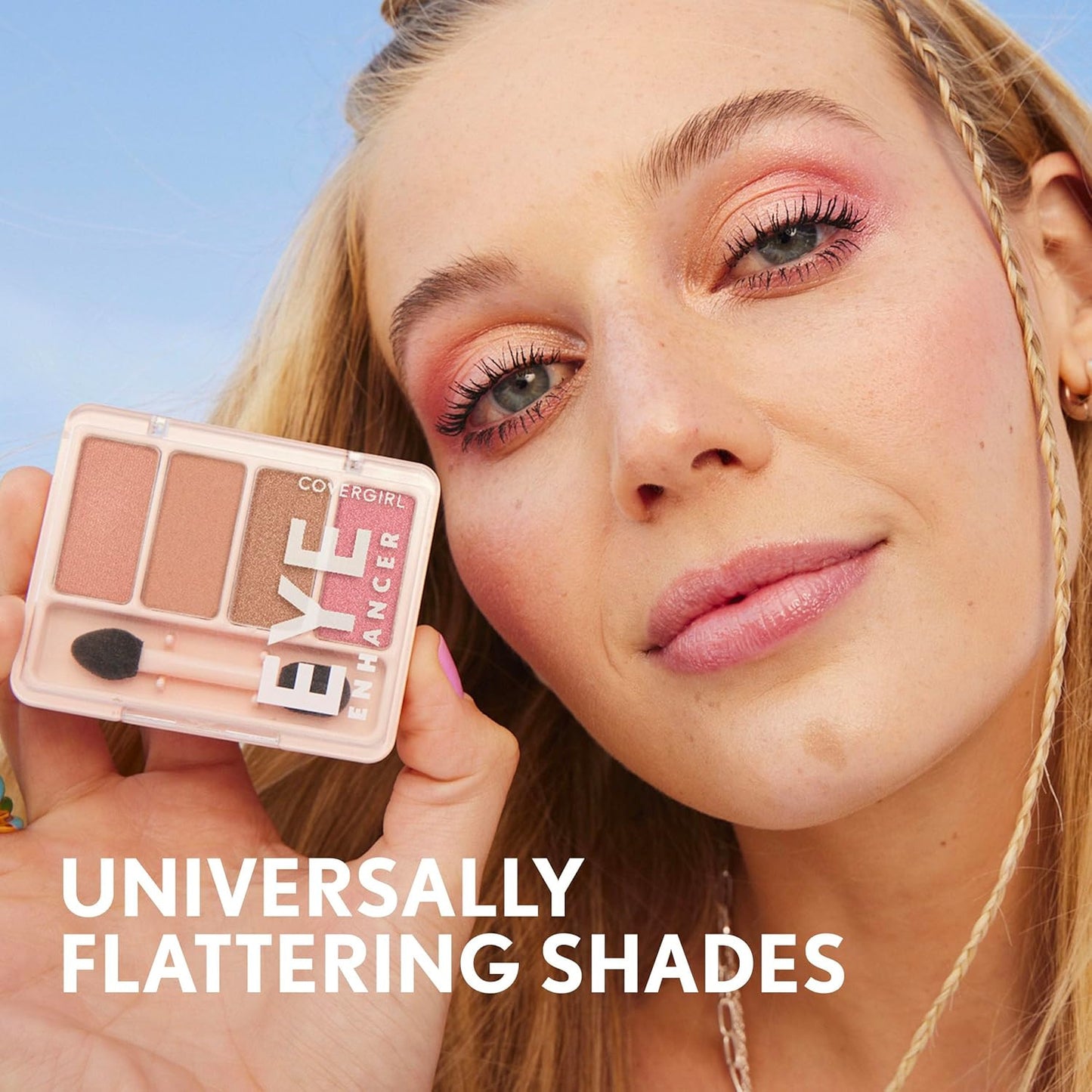 - Eye Enhancers 3-Kit Eyeshadow, Silky, Sheer Formula, Double Ended Applicator,