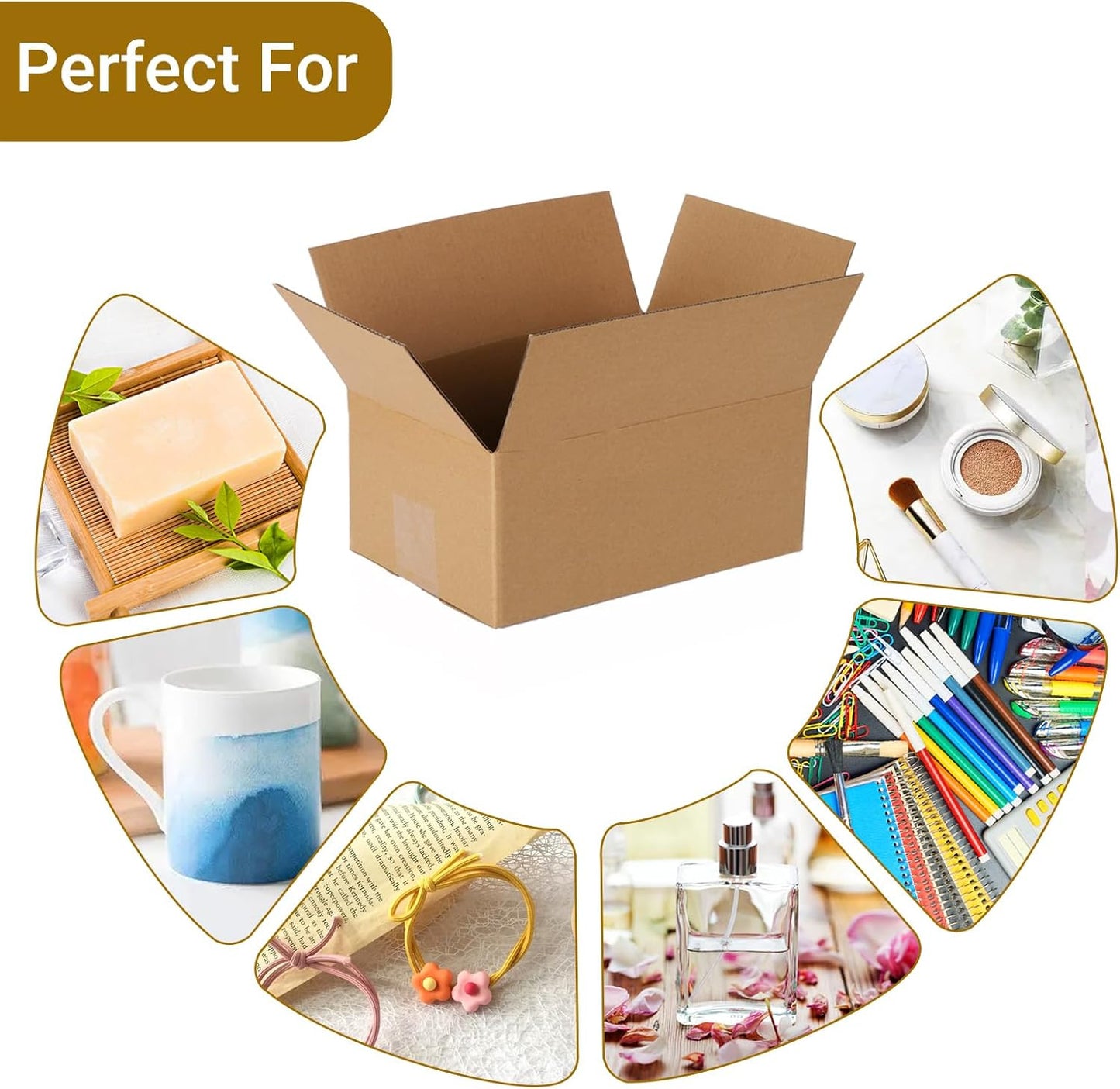 25 Pack Shipping Boxes 10X7X5 Inch Cardboard Box Mailers, Kraft Corrugated Maile