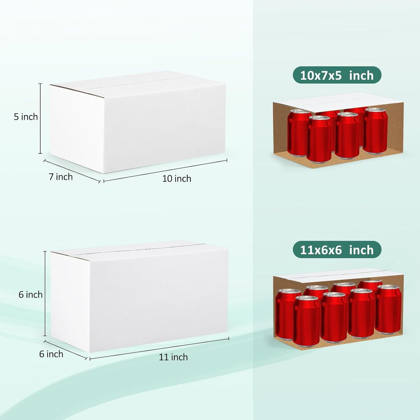 30 Pack Small Shipping Boxes Assorted Sizes, 10X7X5 & 11X6X6 15 PCS Each Small B