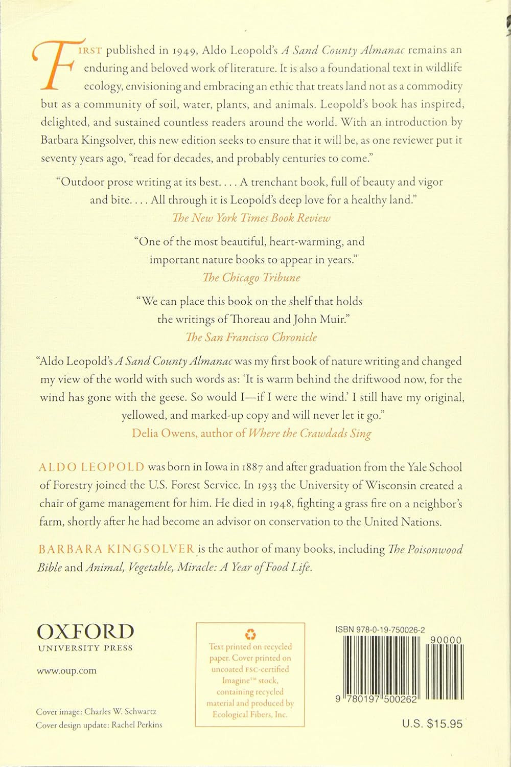 A Sand County Almanac: and Sketches Here and There