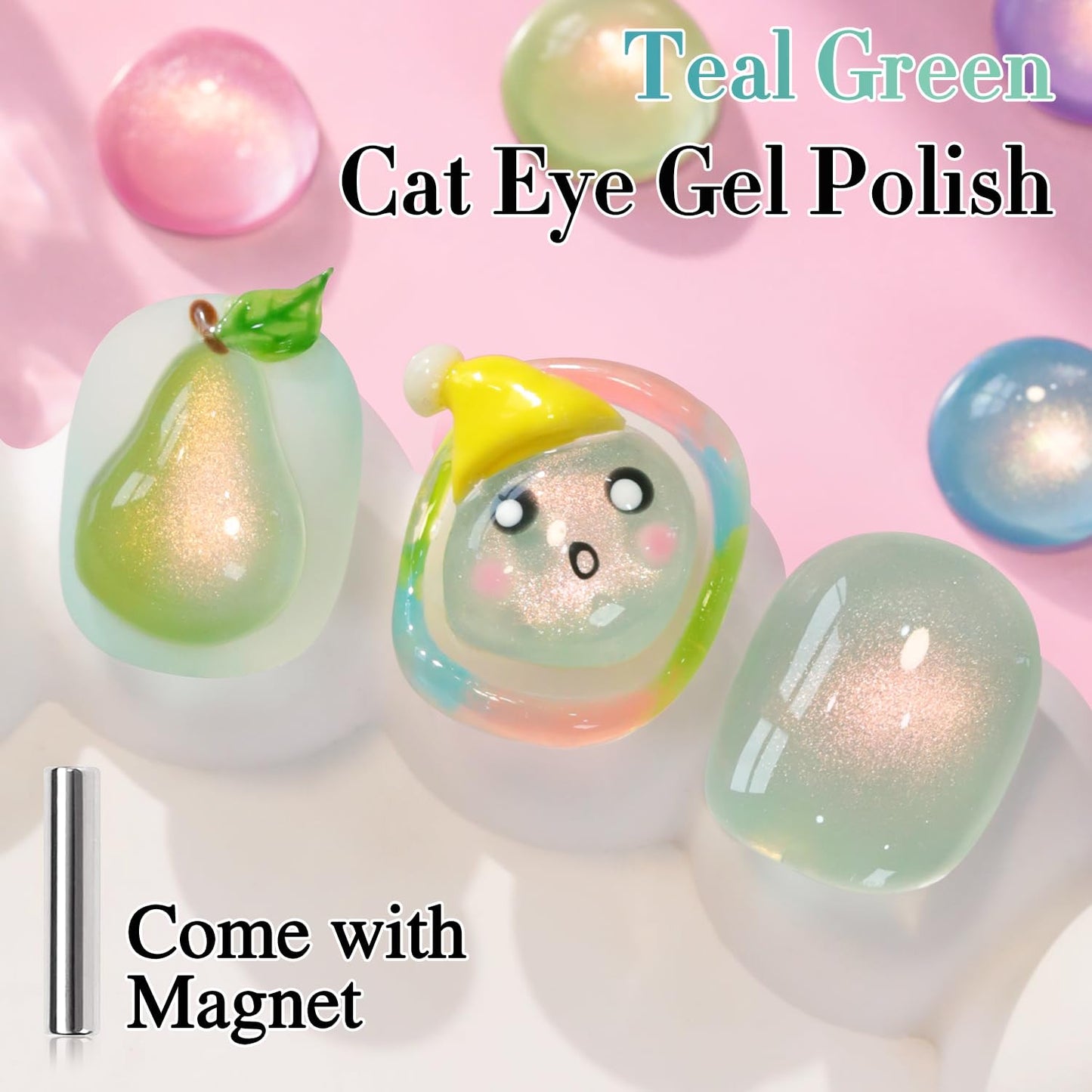 0.5 OZ Cat Eye Gel Polish with Magnet 15ML Holographic Glitter Shimmer Transluce
