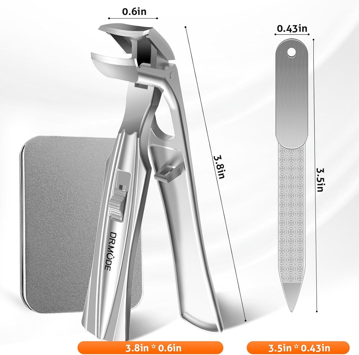 Toenail Clippers for Seniors Thick Toenails, Upgrade Angled Head Large Toe Nail