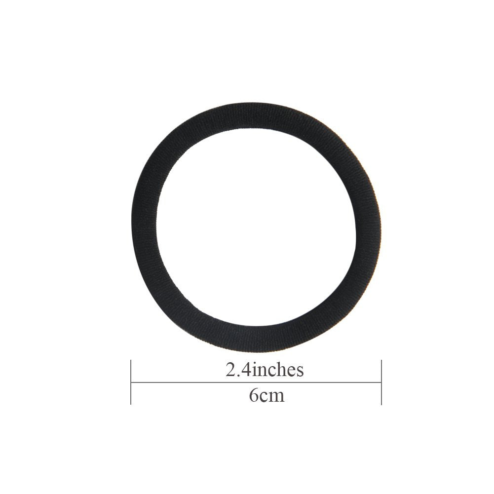 20 PCS Thick Seamless Hair Ties for Curly Heavy and Long Hair Brown Hair Elastic