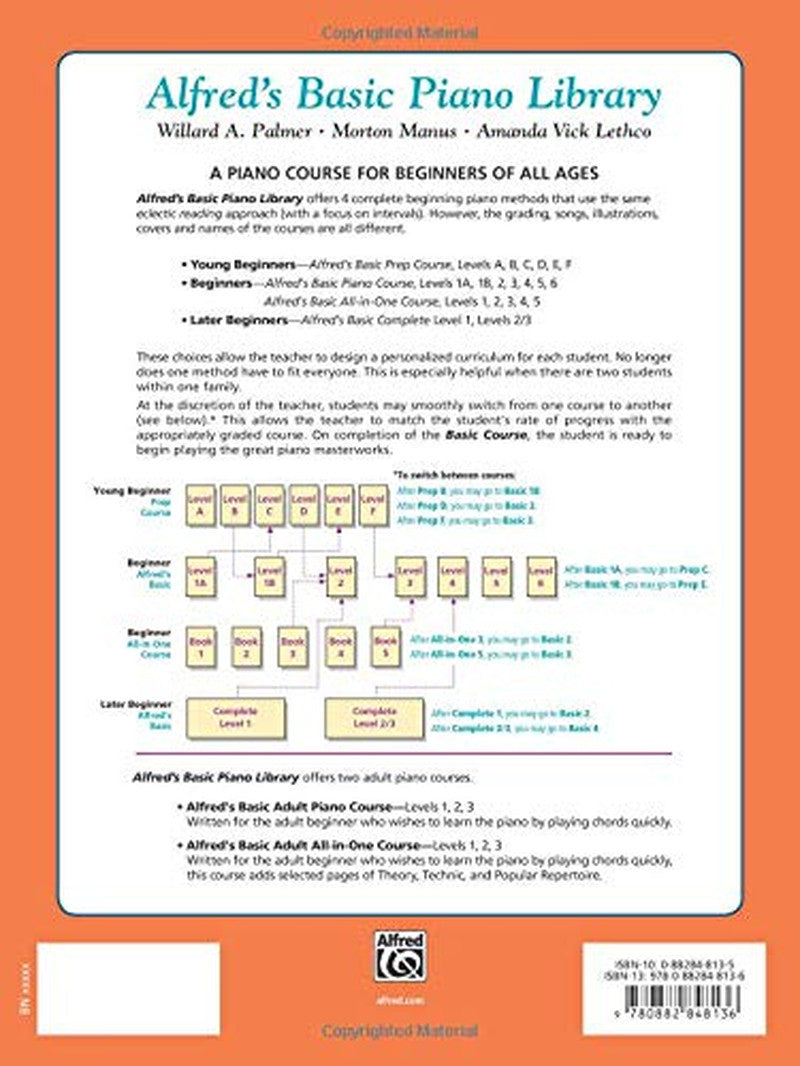 Alfred'S Basic Piano Library Theory, Bk 1A (Alfred'S Basic Piano Library, Bk 1A)
