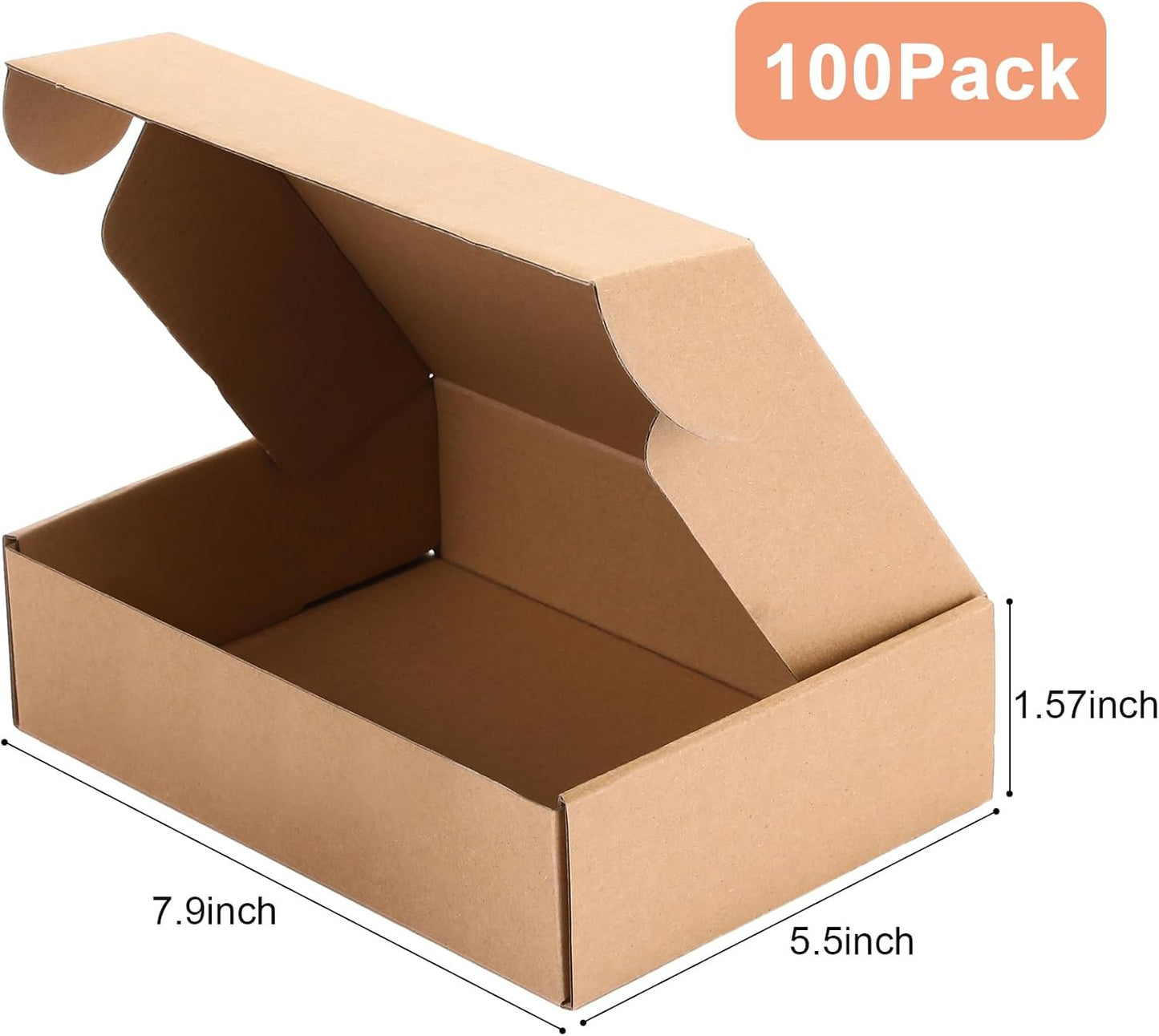 100 Pcs Shipping Boxes Cardboard Gift Corrugated Cardboard Boxes Mailer Packagin