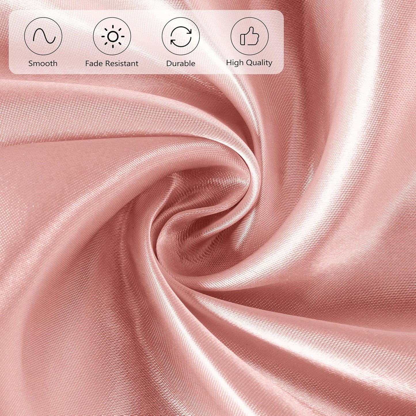 120 Inches round Satin Tablecloths Rose Gold Overlay round Satin Table Cover Bri